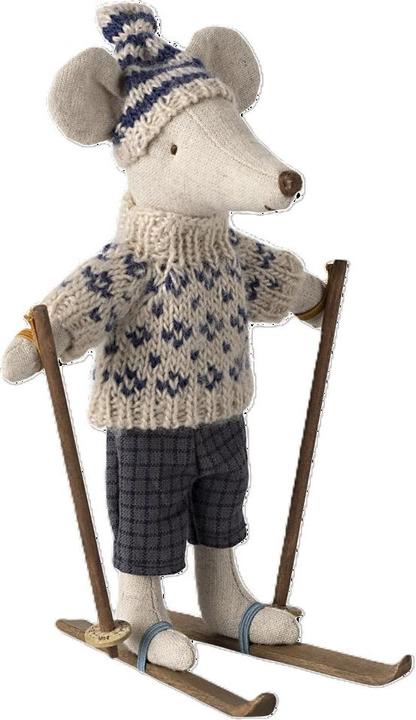 Actual product image Maileg Winter mouse with ski set (16 cm)