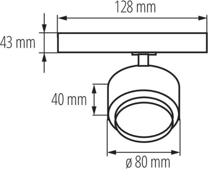 Produktbild Kanlux Schwarzer Spot-LED-Schienenstrahler 18W BTLW 35663 (1400 lm)