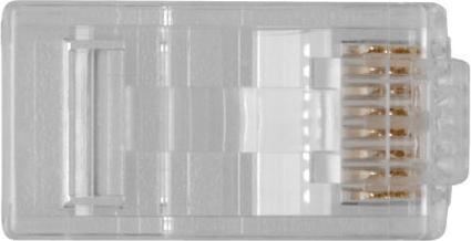 Produktbild RJ45 (8P/8C) CAT6 modulaire connector for round cable with solid or stranded conductors. Suitable fo