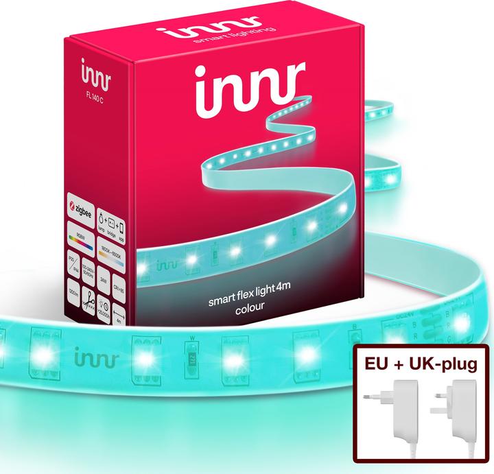 Actual product image Innr Smart Flex strip FL 140 C (Warm white, Neutral White, Cold White, RGBW, 400 cm, Indoor)