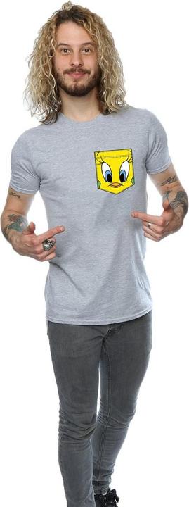 Produktbild Looney Tunes Tweety Pie Face Faux Pocket TShirt (S)