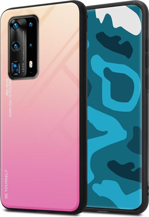 Actual product image Cadorabo TPU 2 colors glass cover (Huawei P40 Pro+)