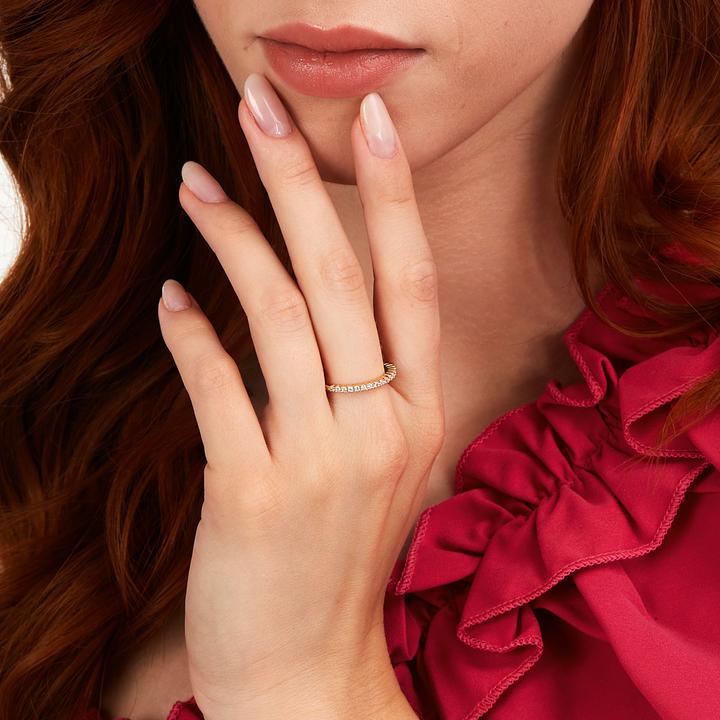 Immagine prodotto La Petite Story Elegante anello placcato oro con zirconi Argento LPS03AWV110 - Circuito: 56 mm (56, 925 Argento)