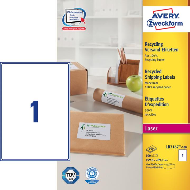 Image du produit Avery Recyclage des étiquettes d'expédition