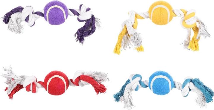 Actual product image Karlie Baumwollknoten mit Tennisball (Ball toy dog)