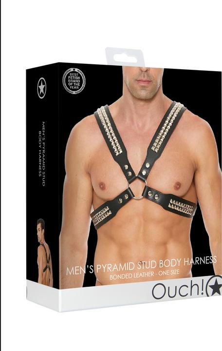 Produktbild Ouch! Men's Pyramid Stud Body Harness - One Size (One Size)