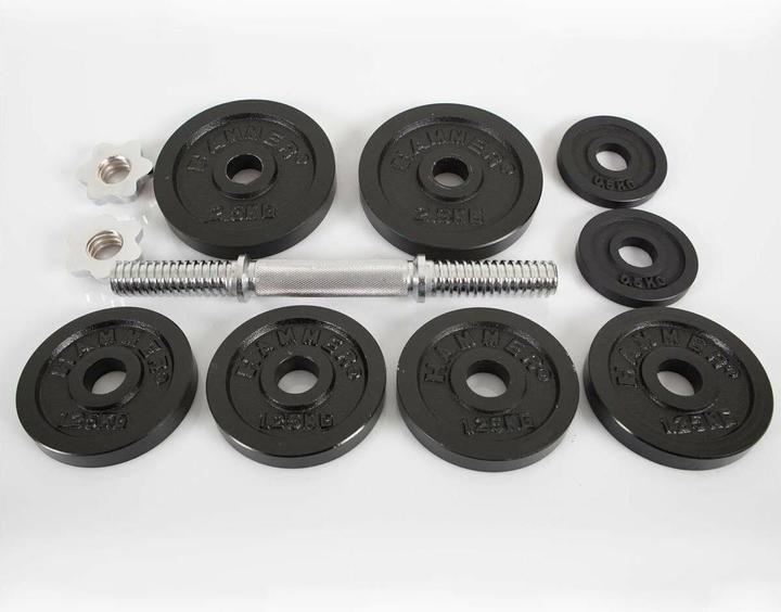 Immagine prodotto Hammer Fitness Set di manubri (4 x 2,5 kg, 2 x 1,25 kg)