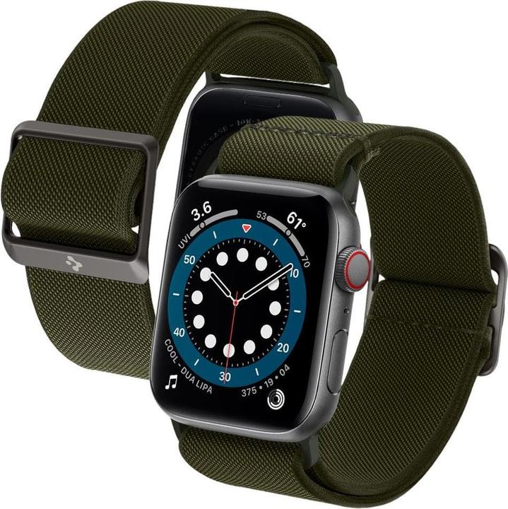 Produktbild Spigen Fit Lite Band für Apple Watch Series 42, 44, 45, 49 mm - khaki (42 mm, 44 mm, 45 mm, 49 mm, Nylon)