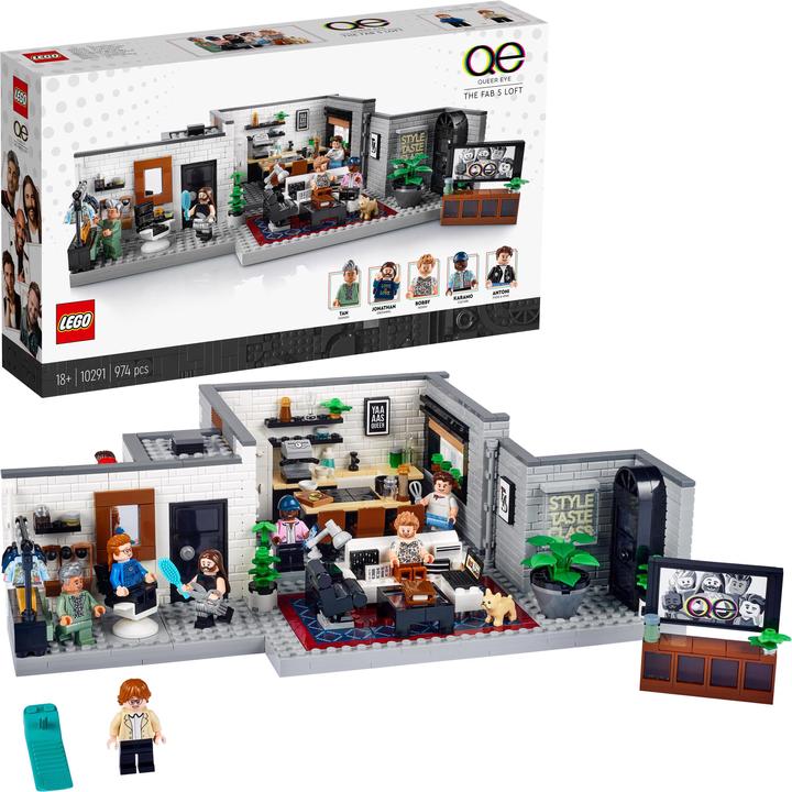 Immagine prodotto LEGO Qeer Eye- Il loft dei Fab 5 (10291, LEGO Creator Expert, Set LEGO rari)