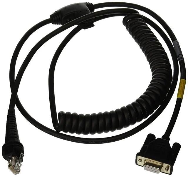 Actual product image Honeywell Industrial cable: RS232 (5V signals) black DB9 socket 3m (9.8 ') coiled 5V external power supply