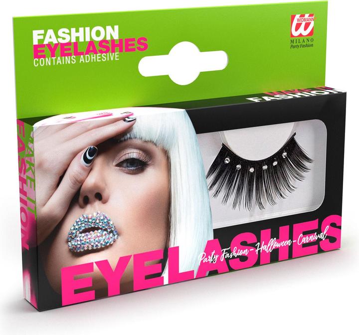 Actual product image Widmann Pointed eyelashes rhinestones (Artificial eyelashes)