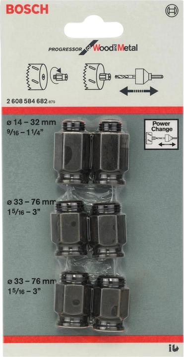 Image du produit Bosch Professional Zubehör Übergangsadapter-Set (3.0 centimètres)