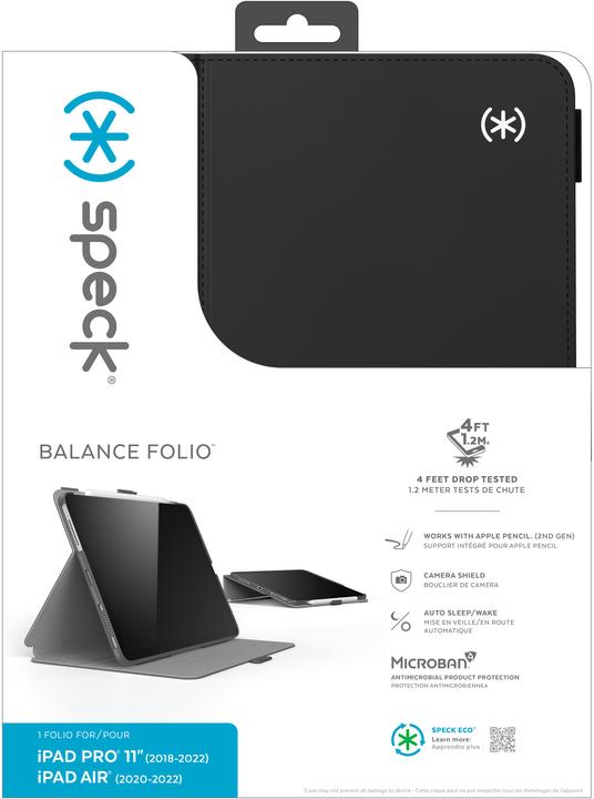 Actual product image speck BALANCDE FOLIO - iPad case (iPad Pro 11 2018 (1. Gen), iPad Pro 11 2020 (2. Gen), iPad Pro 11 2021 (3rd Gen), iPad Pro 11 2022 (4th Gen), iPad Air 2020 (4. Gen), iPad Air 2022 (5th Gen))