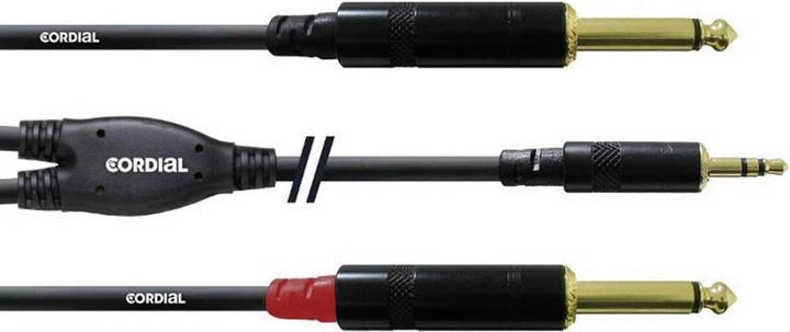 Actual product image Cordial CFY 3 WPP - Y-adapter cable (3 m, 3.5mm jack (AUX), 6.3mm jack)