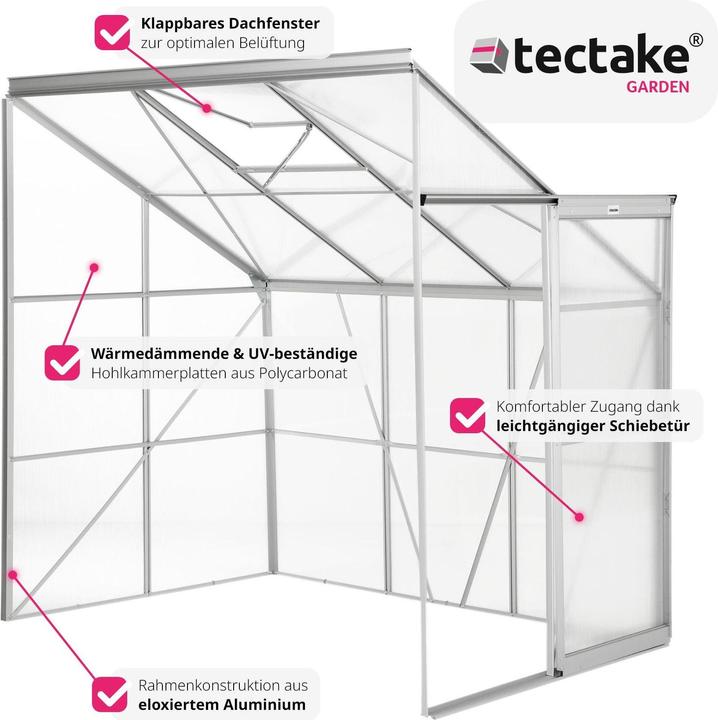 Actual product image tectake Leaning greenhouse
