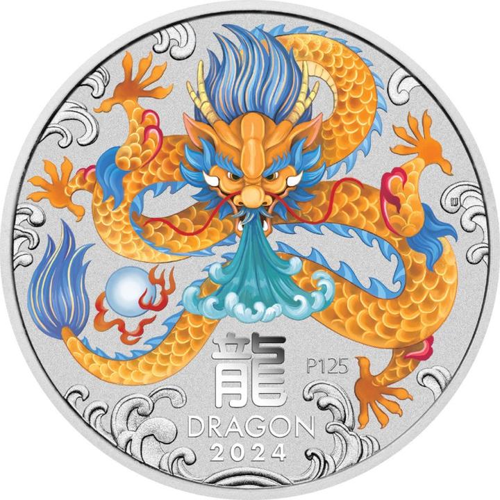 Produktbild The Perth Mint Silber Lunar Drache 1000 g coloriert - 2024 (1.00, 2024)