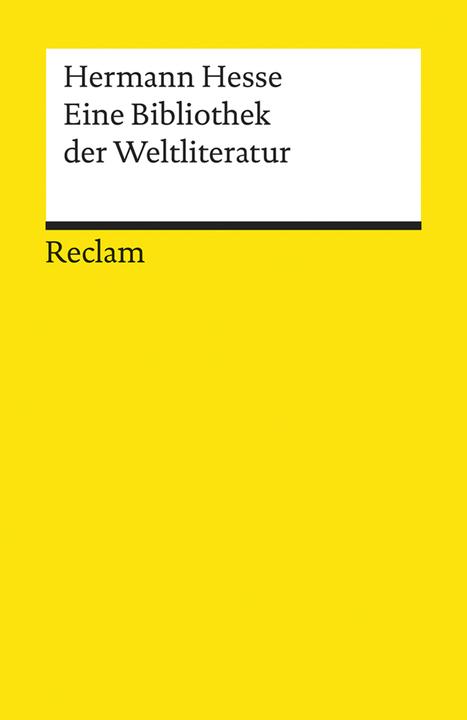 Produktbild Eine Bibliothek der Weltliteratur. (Deutsch, Hermann Hesse, 1986)