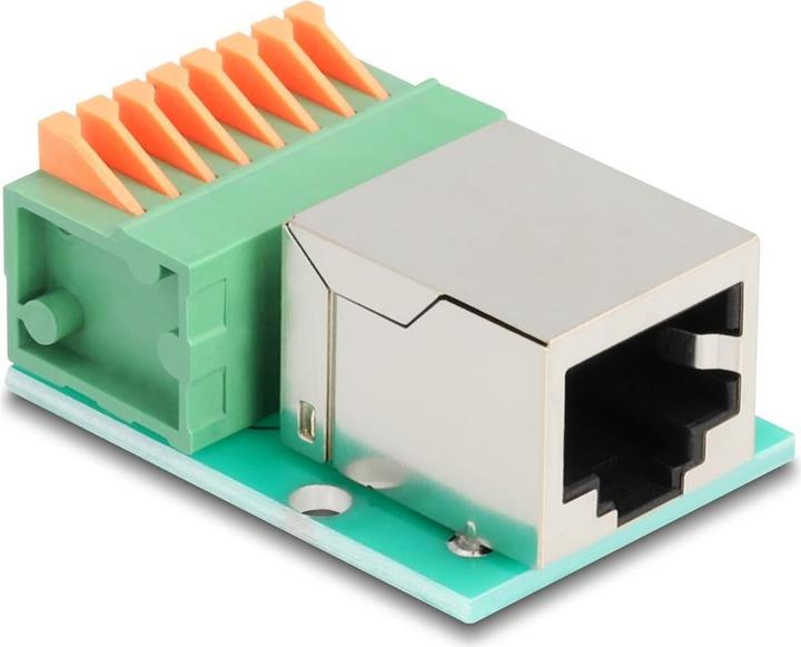 Produktbild Delock RJ45 Buchse zu Terminalblock mit Drucktaster Cat.5e