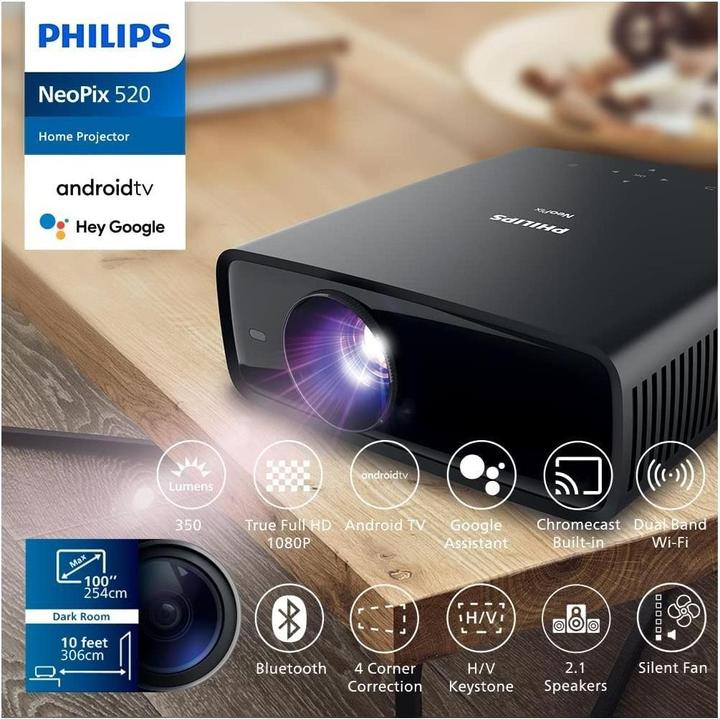 Actual product image Philips NeoPix 520 (Full HD, 350 lm, 1.43:1)
