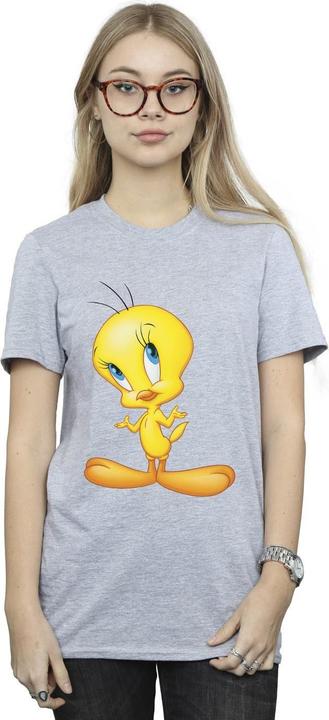 Actual product image Looney Tunes Womens/Ladies Tweety Standing Cotton Boyfriend T-Shirt (S)