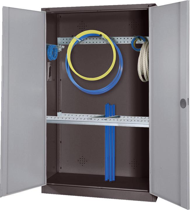 Produktbild C+P Modul-Sportgeräteschrank mit Grundausstattung (HxBxT: 195x120x50 cm, mit Vollblech-Flügeltüren)