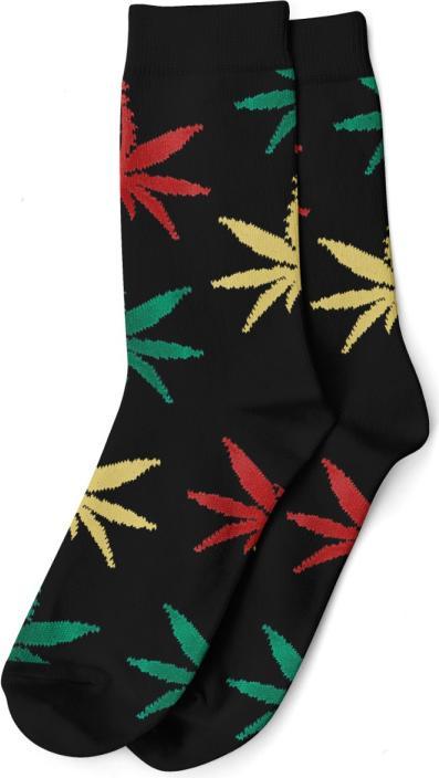 Actual product image R420 Long Socks Size 36-42 Black/Rasta (36 - 42)