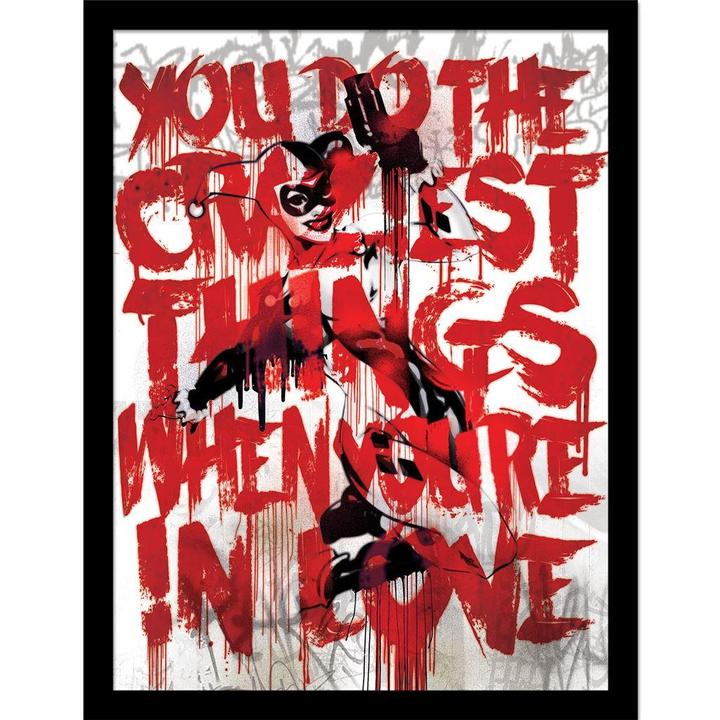 Image du produit Batman - Poster encadré HARLEY QUINN LOVE (40 x 30 cm)