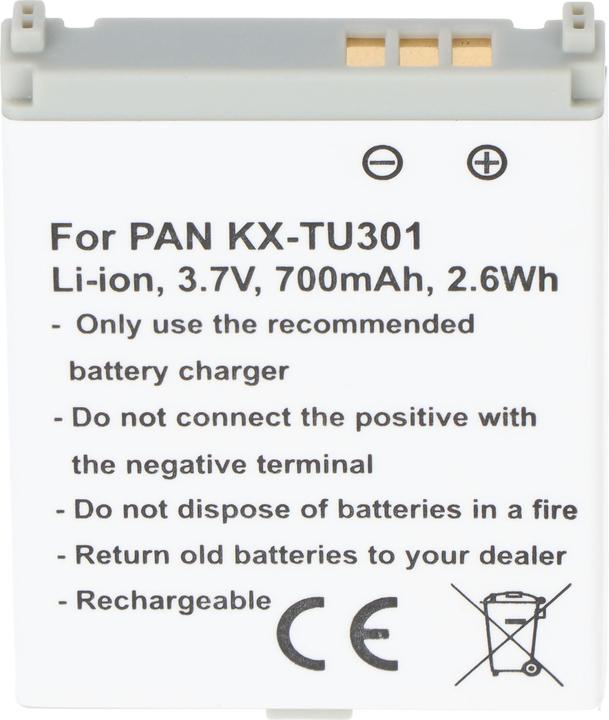 Actual product image AccuCell Akku CGA-LB102, KX-TU301, KX-TU321, KX-TU325, KX-TU328