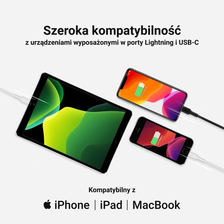 Produktbild GreenCell USB-C - Lightning MFi 1m for Apple iPhone (1 m, USB 3.2 Gen 1)