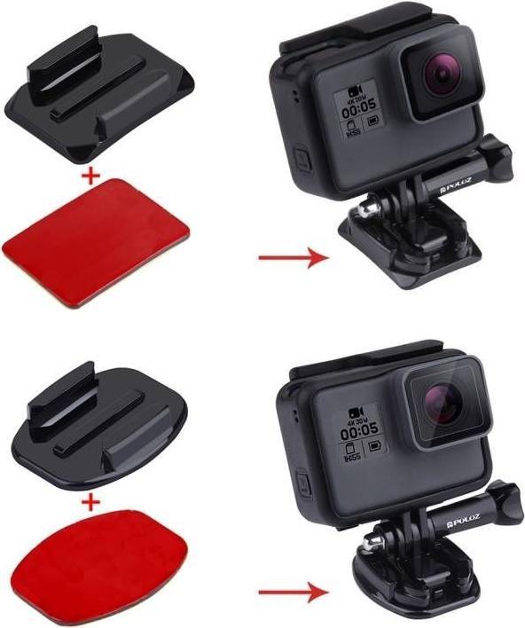 Productafbeelding Puluz Set stickers en bevestigingen do Osmo Action / GoPro (DJI Osmo Actie, held+, GoPro Hero 9, Plus, Insta360 One R, GoPro Hero 8, Zilver, Xiaomi yi, Sessie, GoPro Hero 10, GoPro Hero 7)