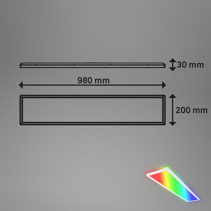 Produktbild Briloner TAVA ultra flat RGB/W-LED Panel with backlight, Weiss