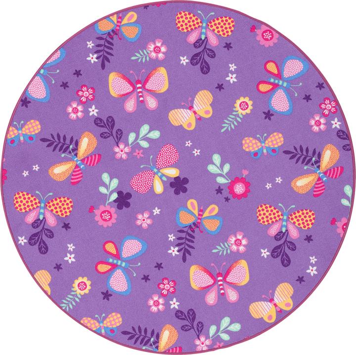Image du produit Snapstyle Tapis de jeu pour enfants Papillon rond (100 x 100 cm)