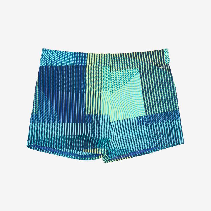 Produktbild Nabaiji Badehose Boxer Jungen - 500 Fitib blau/grün (8, 9, 10)
