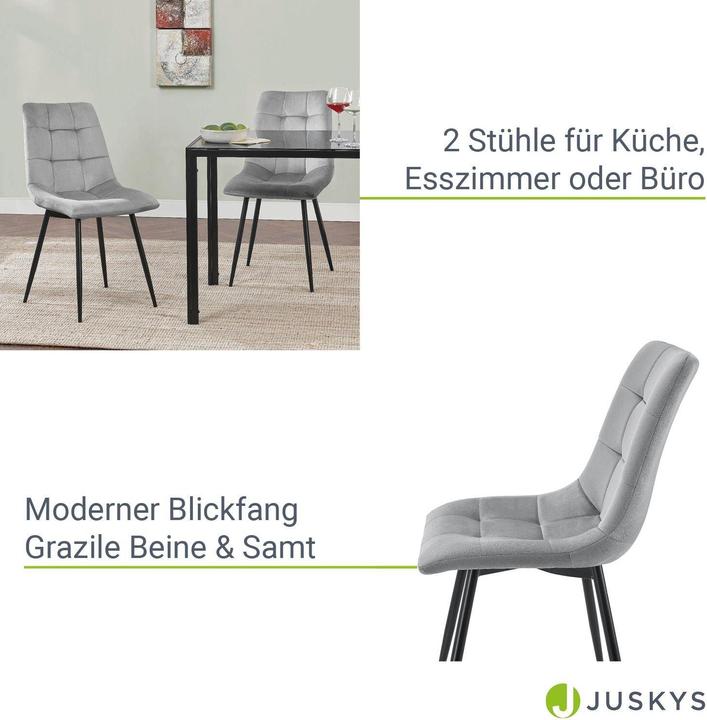 Image du produit Juskys Esszimmerstuhl Blanca Set
