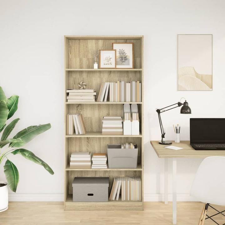 Produktbild VidaXL Bücherregal Regal Standregal Büroregal Aufbewahrungsregal Sonoma-Eiche (80 x 24 x 176 cm)