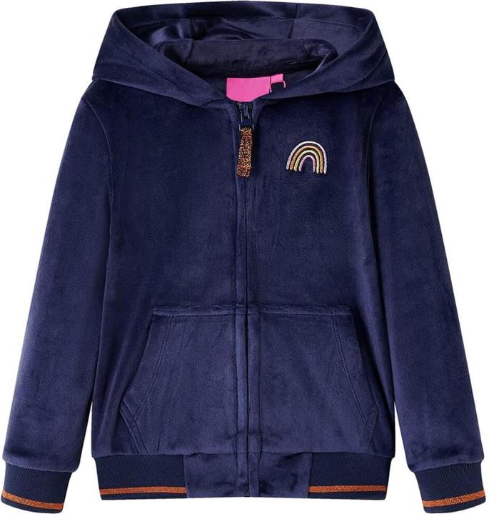 Produktbild VidaXL Kinder-Kapuzenjacke Marineblau 116,Material: 94 % Polyester (116)