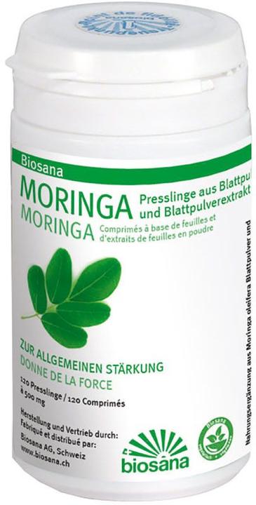 Immagine prodotto Biosana Foglia di Moringa in polvere/estratto in compresse (120 Pezzo/i, Pillole, 80 g)