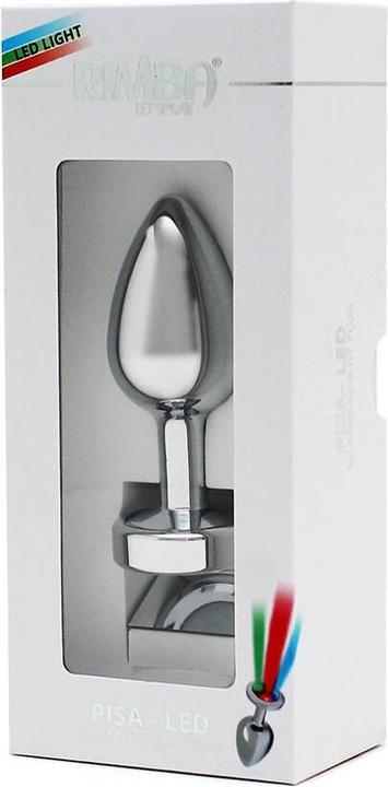 Produktbild Rimba Toys - Pisa - Butt Plug mit LED Leuchten - Silber