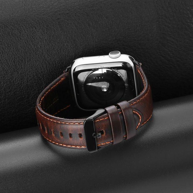 Produktbild Dux Ducis Business Series Echtleder Ersatz Armband (40 mm, 38 mm, 41 mm, Echtleder, Apple Watch Series 1, Apple Watch Series 2, Apple Watch Series 3, Apple Watch Series 4, Apple Watch Series 5, Apple Watch Series 6, Apple Watch Series 7, Apple Watch Series 8, Apple Watch Series 9, Apple Watch SE)
