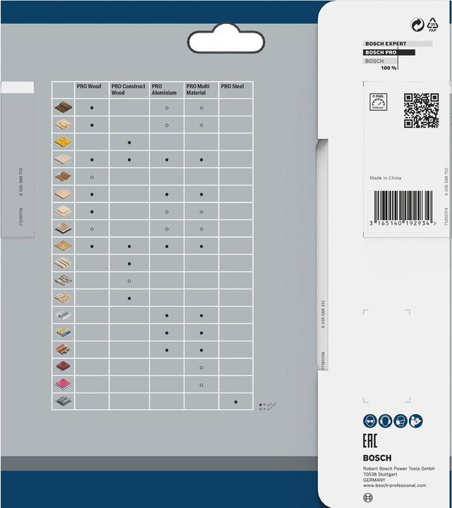 Immagine prodotto Bosch Professional Zubehör Lama per sega circolare PRO Multi Material, 160 x 2,4 x 20 mm