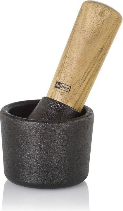 Image du produit AdHoc Mortier Camo.7, fonte/bois d'acacia, D : 6,5 cm, H : 5 cm, pilon D : 4,2 cm, H : 12,8 cm