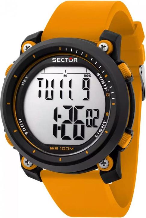 Actual product image Sector R3251546001 EX-38 Men's digital watch 45mm 10ATM (Digital watch, 45 mm)