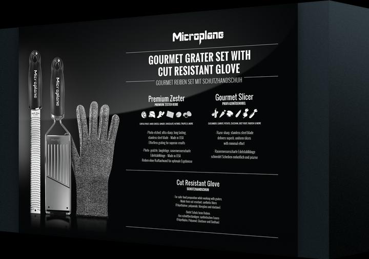 Actual product image Microplane Gourmet Rasp Set with Protective Glove