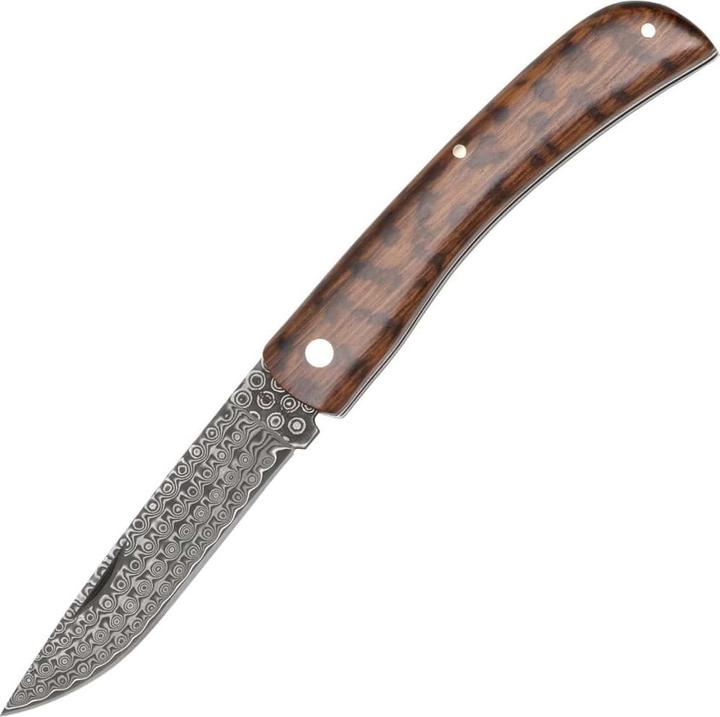 Haller Couteau de poche damas en bois de serpent à motif de roses (8 cm)