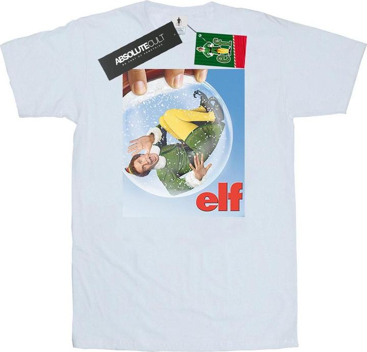 Actual product image Elf Mens Snow Globe Poster T-Shirt (3XL)