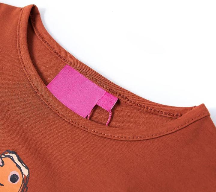 Produktbild VidaXL Kinder-Langarmshirt Cognac 104,Material: 95 % Baumwolle. 5 (104)