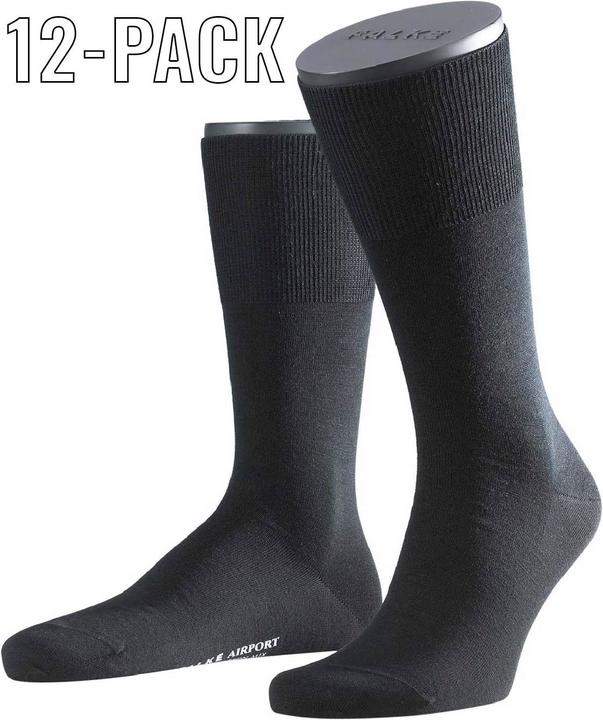 Immagine prodotto Falke 12-Pack Airport nero (Confezione singola, 47 - 48)