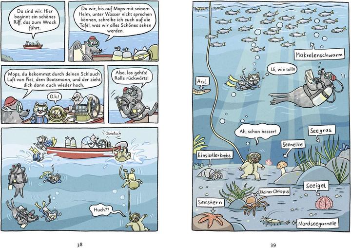 Produktbild Mein Abenteuercomic - Mops und Kätt fahren ans Meer (Deutsch, Vera Schmidt, 2021)