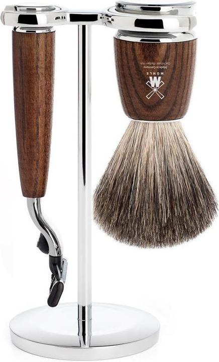 Produktbild Mühle Rytmo Rasierset, Reines Dachshaar, kompatibel mit Gil. M3, Esche gedämpft