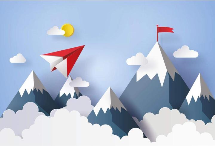Actual product image Trenddeko Paper airplanes in the mountains (528 x 350 cm)